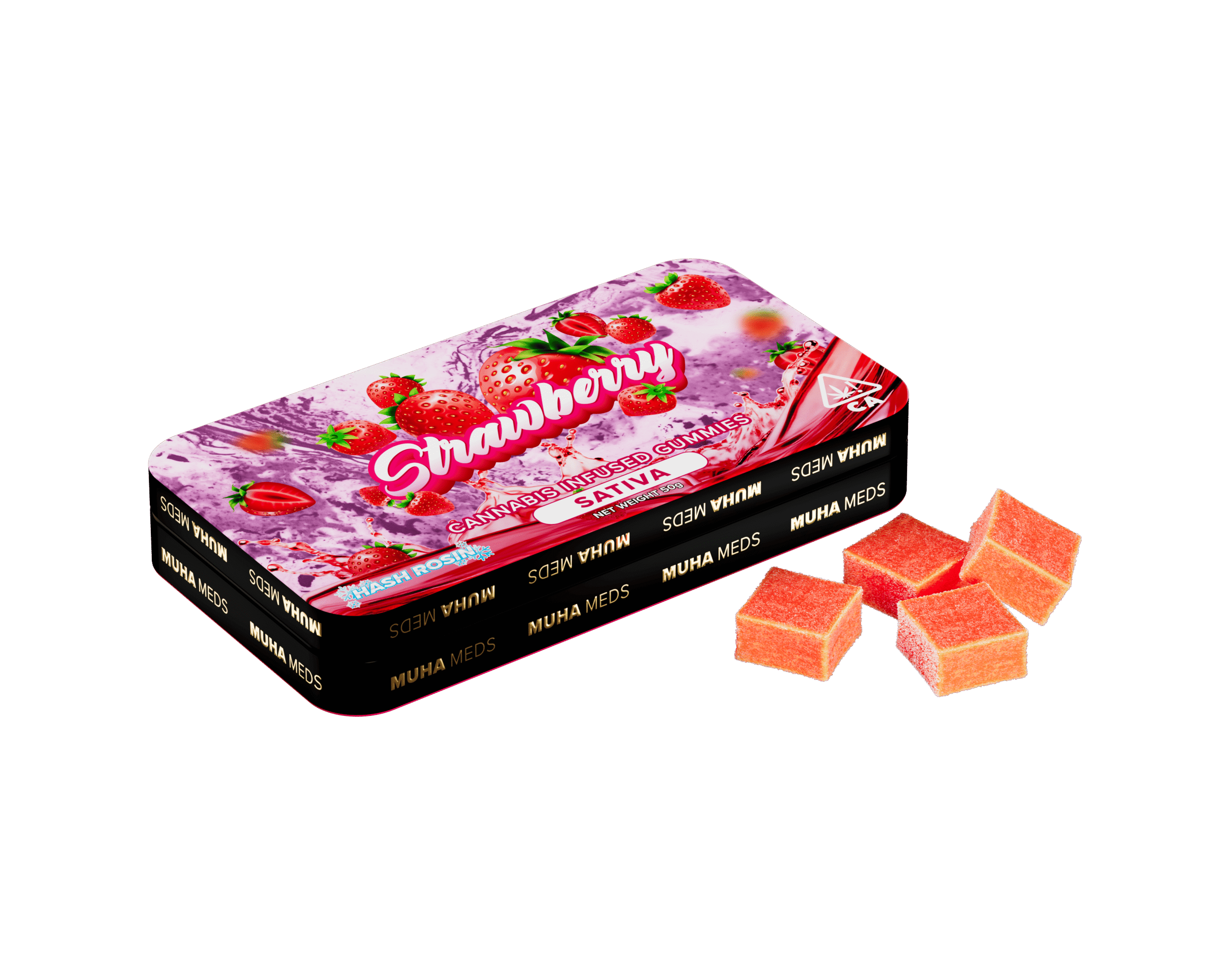 muha meds | strawberry hash rosin gummies | 100mg | 10ct | 10mg/ea muha meds | strawberry hash rosin gummies | 100mg | 10ct | 10mg/ea