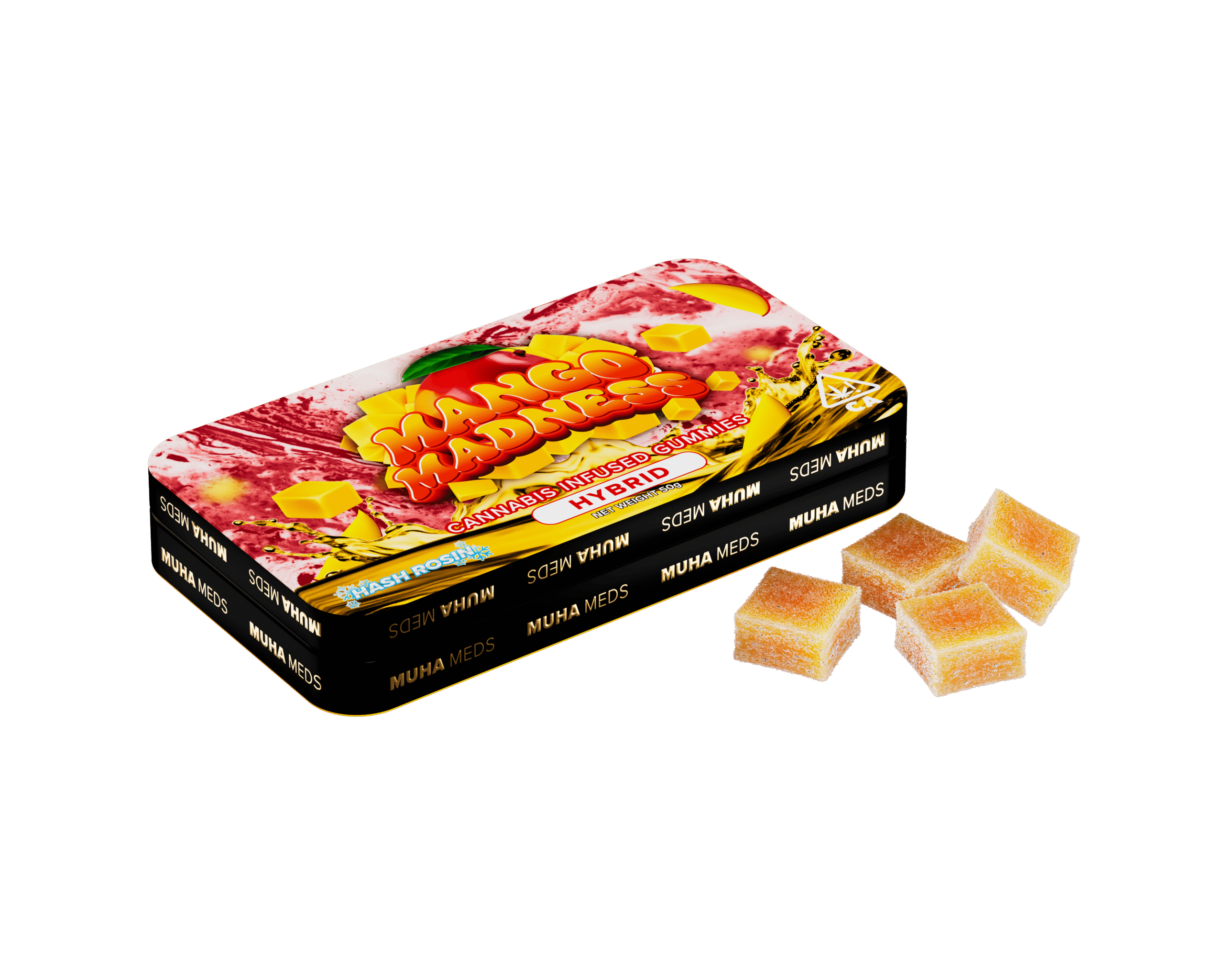 muha meds | mango madness hash rosin gummies | 100mg | 10ct | 10mg/ea muha meds | mango madness hash rosin gummies | 100mg | 10ct | 10mg/ea